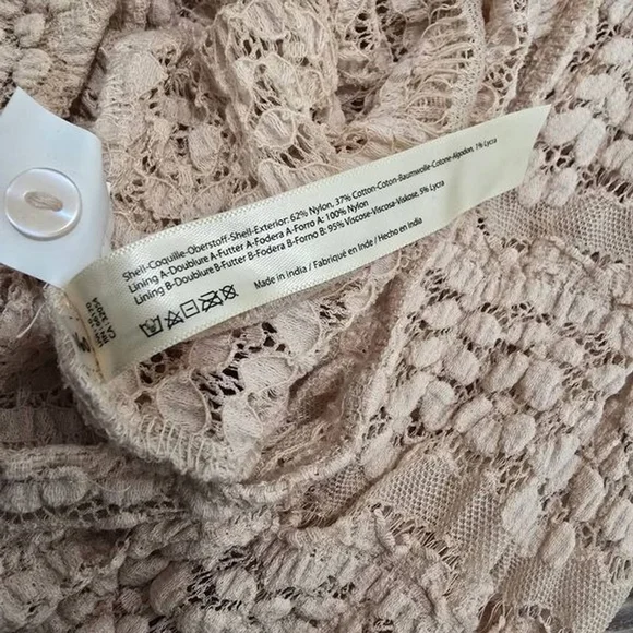 Free People Women's Angelina Bodysuit Size Large Beige - Picture 4 of 11